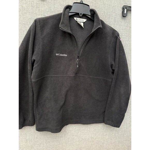 Columbia M medium unisex Black half zip fleece jacket - Picture 1 of 7